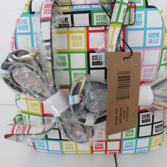 NWT Steve Madden Bjordan White Floral Logo
Backpack - Multi-color main image 5